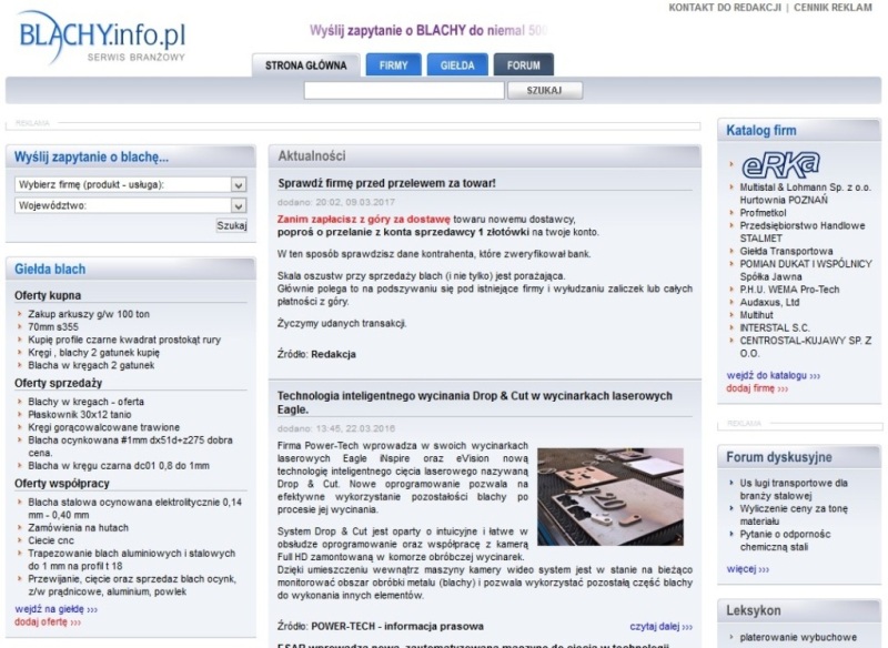 BLACHY.INFO.PL - domena po 14 letnim portalu