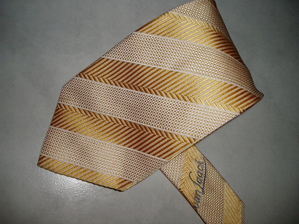 VAN LAACK - jedwabny krawat w paski