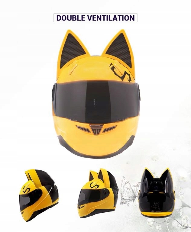 Kask Motocyklowy Cat Look Kot Kobieta Uszy Damski 7546210494 Oficjalne Archiwum Allegro