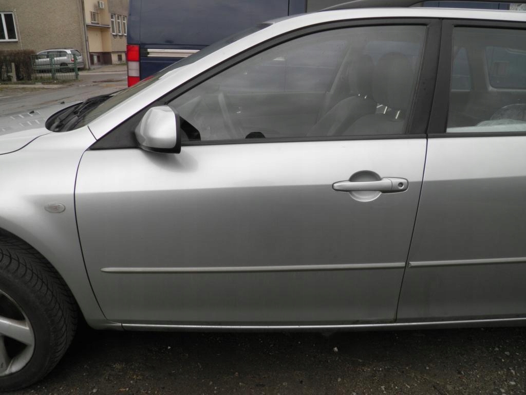 DRZWI LEWE PRZOD MAZDA 6 KOLOR KOD 25H SREBRNE