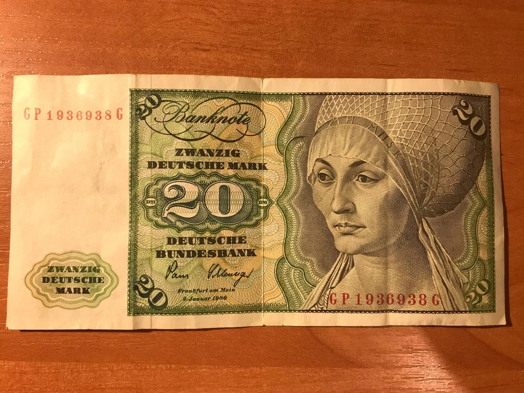 Banknot 20 Marek Niemieckich 1980r.