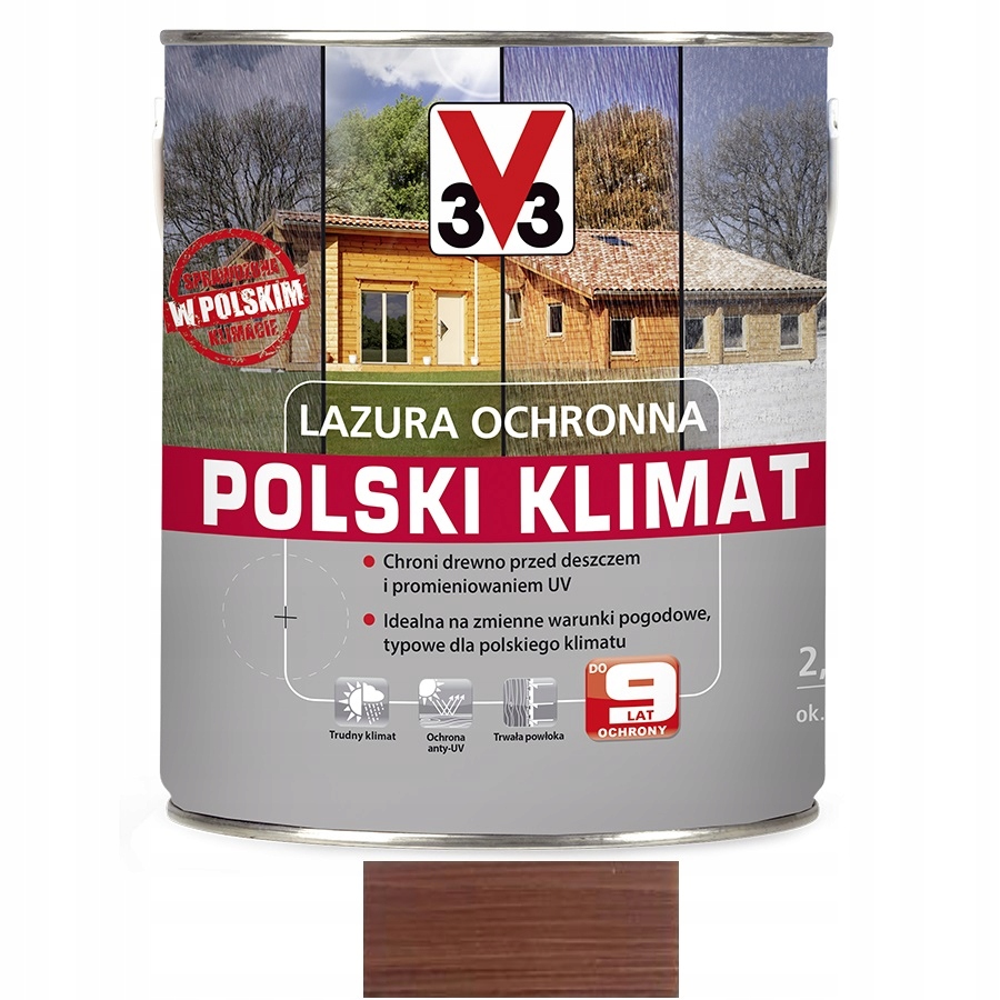 V33 LAZURA POLSKI KLIMAT DĄB CIEMNY 5L 3V3 9 LAT