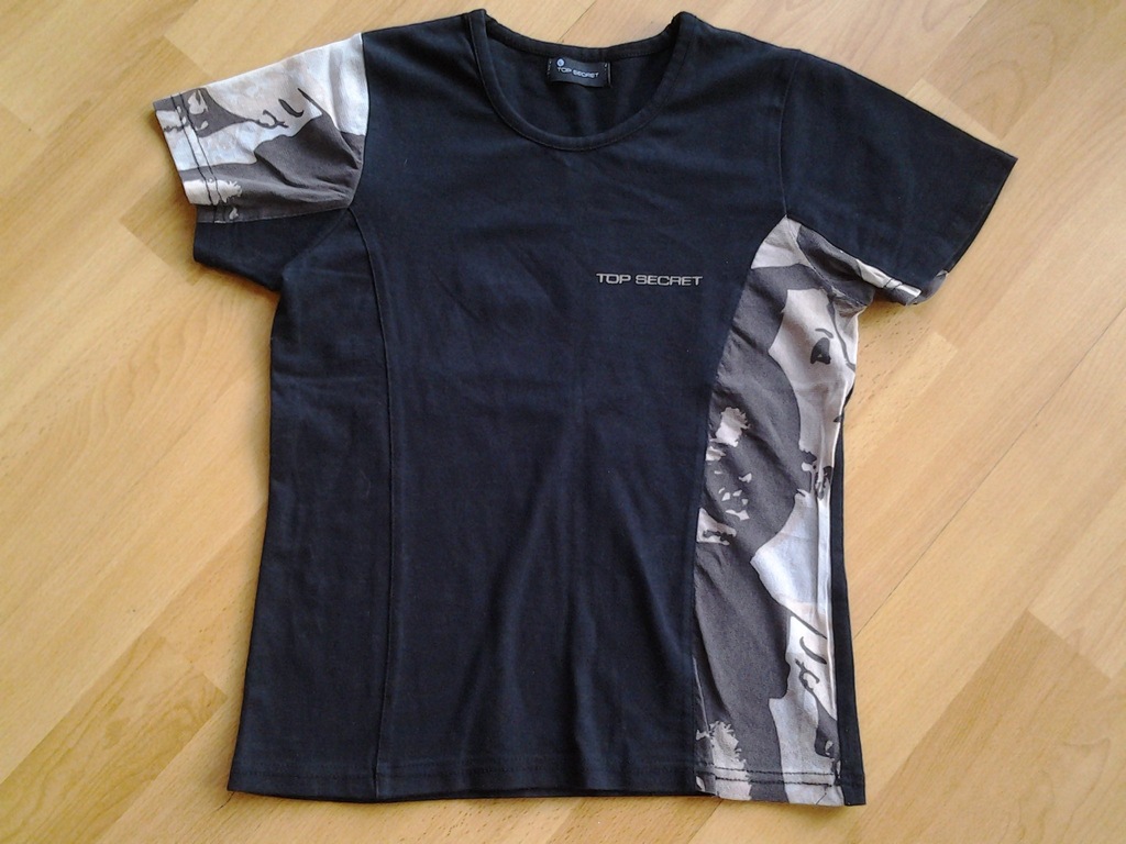 Top Secret bluzeczka T-shirt łączone materiały