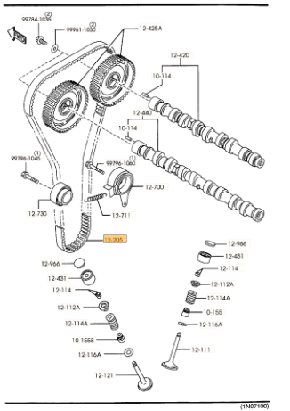 Pasek rozrządu MX5 MX3 XEDOS6 1.6