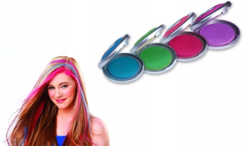 Hot Huez Kreda Puder Do Farbowania Włosów 4 Kolory