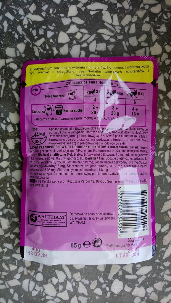 Whiskas, kremowa zupa z kurczakiem 12 szt 7390741440 oficjalne