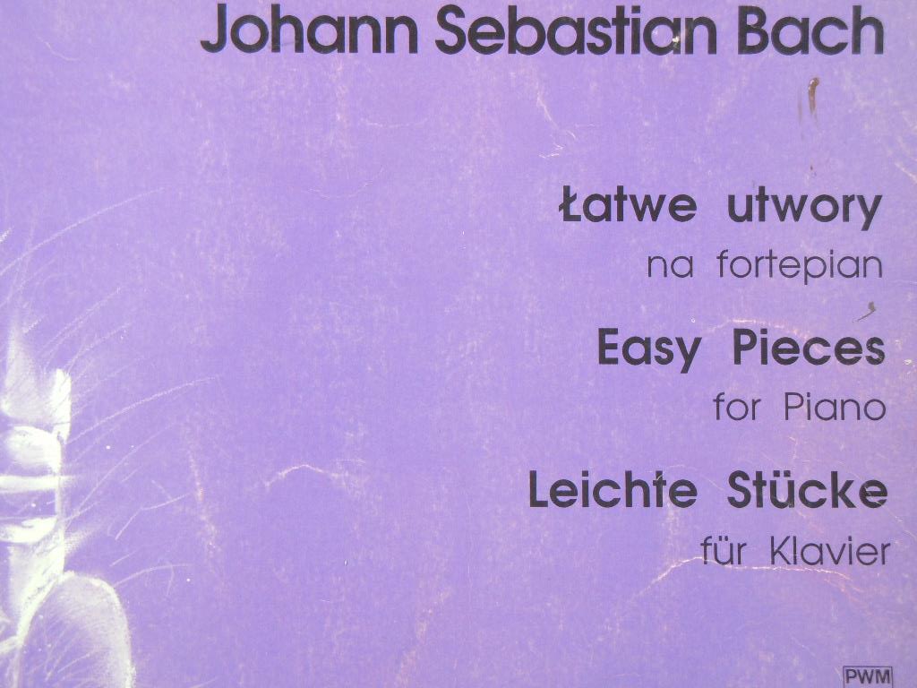 Bach Łatwe utwory na fortepian nuty
