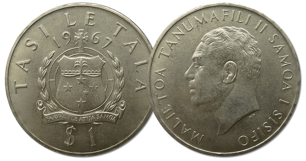 7.SAMOA, 1 TALA 1967 MALIETOA TANUMAFILI II