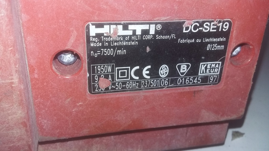 Bruzdownica Hilti DC-SE19