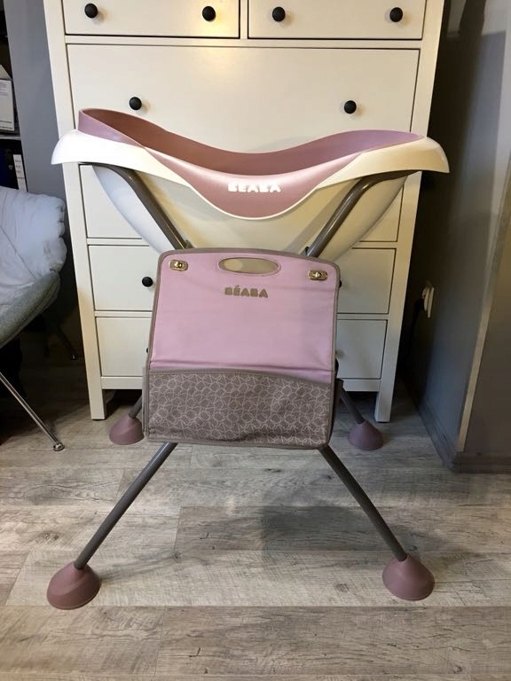 Zestaw beaba wanienka przewijak stojak pastel pink