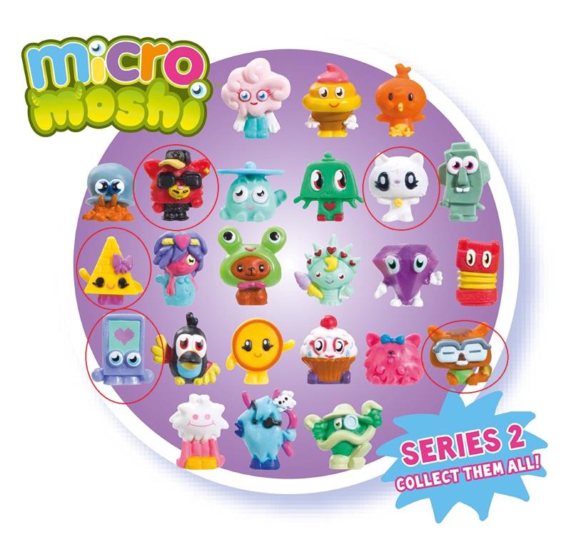 FIGURKI MICRO MOSHI MONSTER SERIES 2  7SZT.