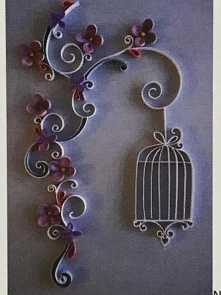 quilling szablon 21x29 cm klatka dla ptaków