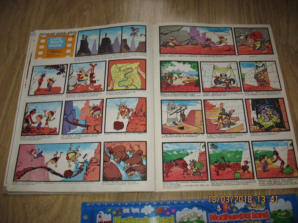 Komiks Bolek i Lolek OPOLE PLL LOT Rower Kolarz