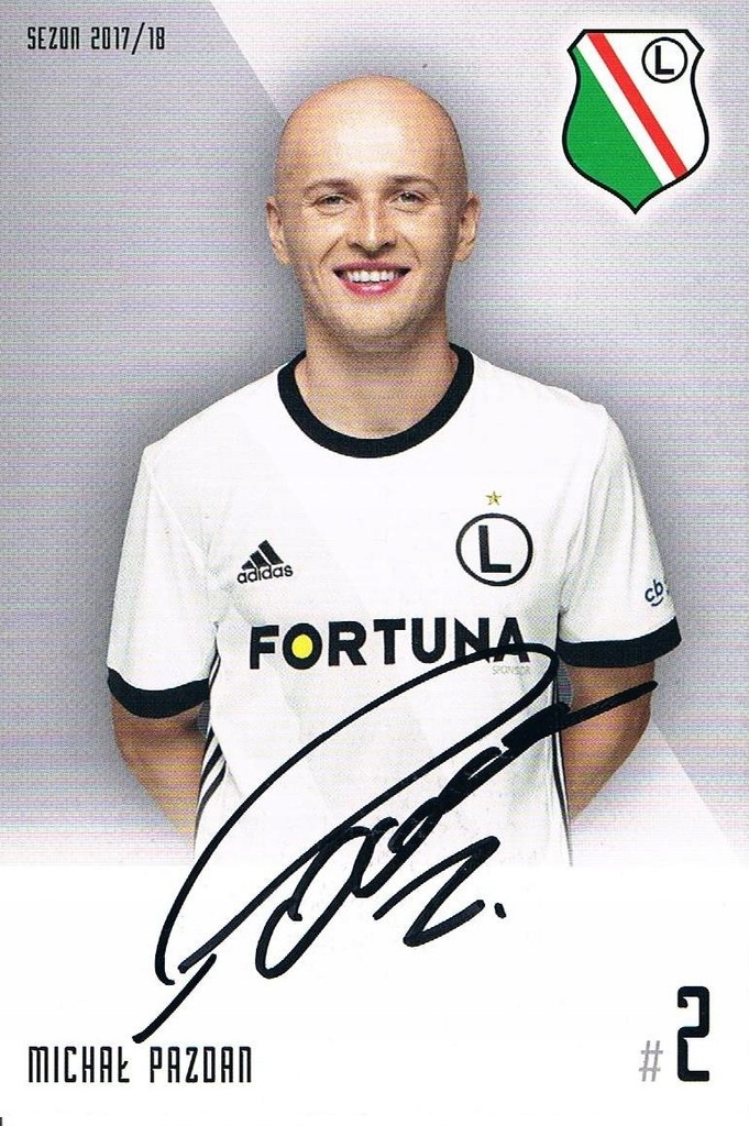 MICHAŁ PAZDAN autograf! Legia Warszawa