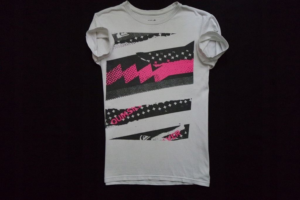 QUIKSILVER SLIM FIT koszulka t-shirt nadruk logo_S