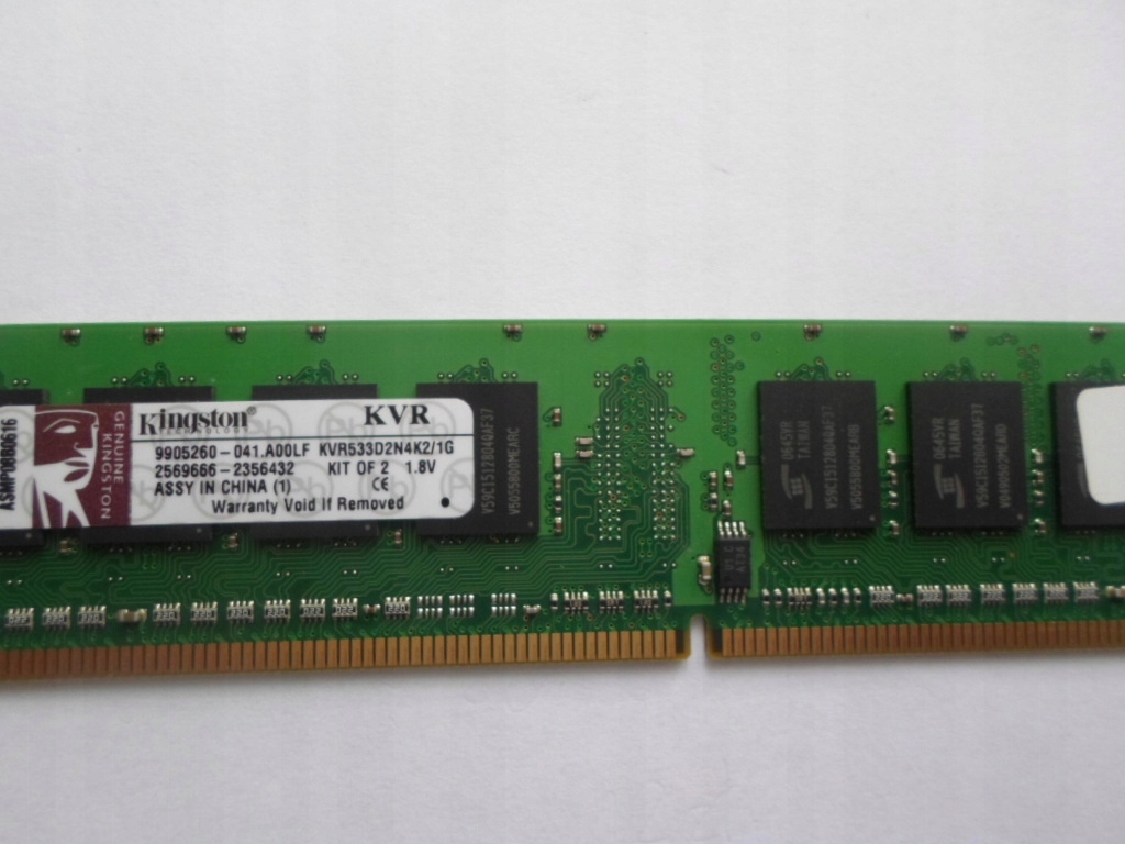 Pamięć RAM KINGSTON KVR. 1G 9905260-041 A00LF 533.