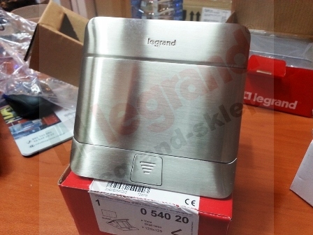 LEGRAND MINIPUSZKA gniazdo+RJ45 stal floorbox