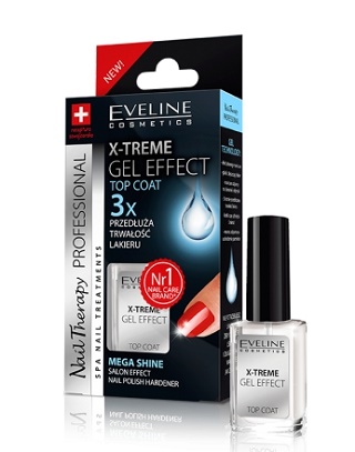 Eveline Nail Therapy Top coat płynne szkło gel eff