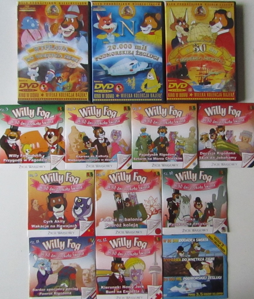 + DVD/VCD ZESTAW BAJKI WILLY FOG
