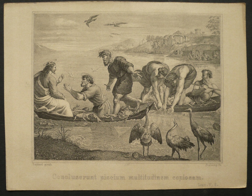 Jezus i cudowny połów ryb, oryg. ca 1850