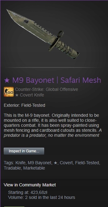 M9 Bayonet | Safari Mesh Field-Tested