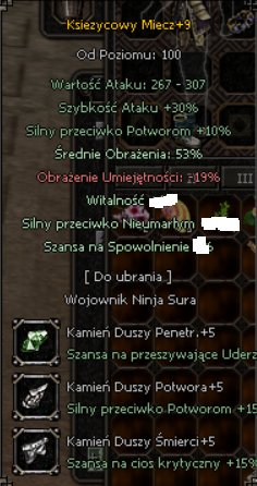 Księżycowy Miecz - TASAK+9 DIAMONDMT2