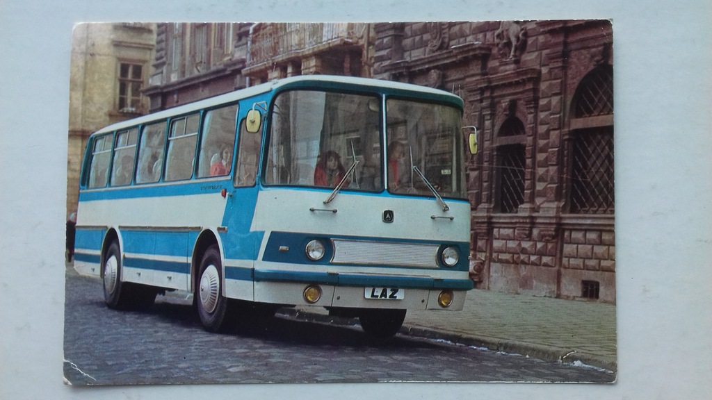 Autobus LAZ - 697N Pocztówka - reklama