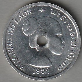 Laos / 10 centów / 1952 / mennicza