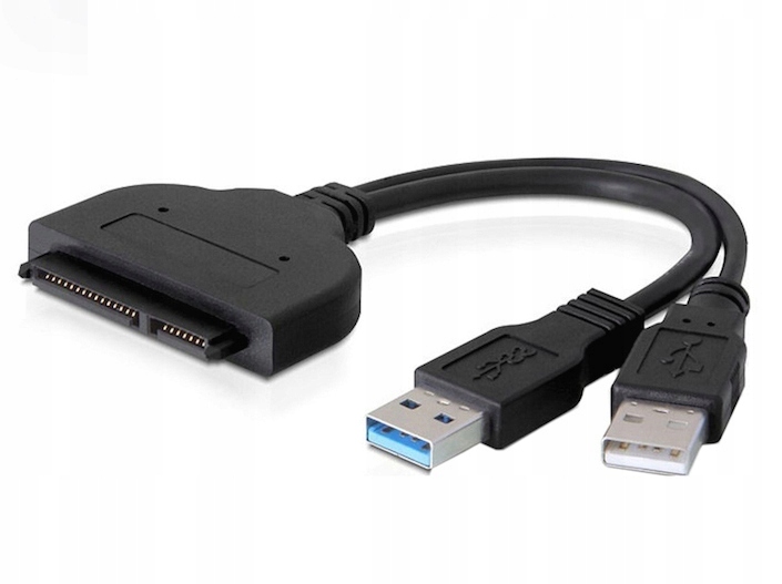 Adapter SATA - USB 3.0 +Zasilanie USB HDD SSD 2.5