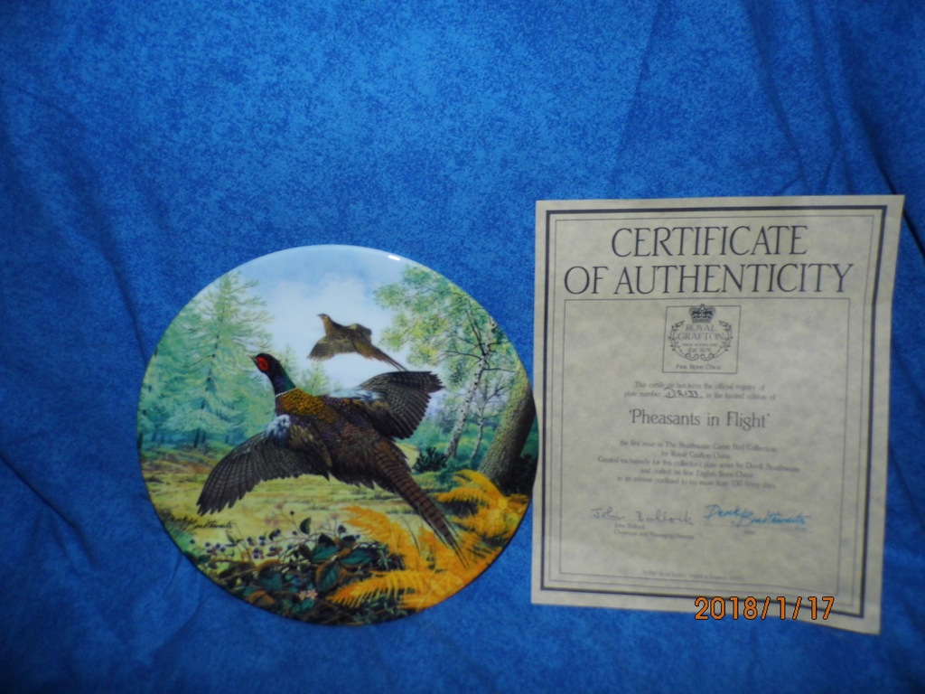Talerz dekoracyjny  Royal Grafon bażant Certyfikat