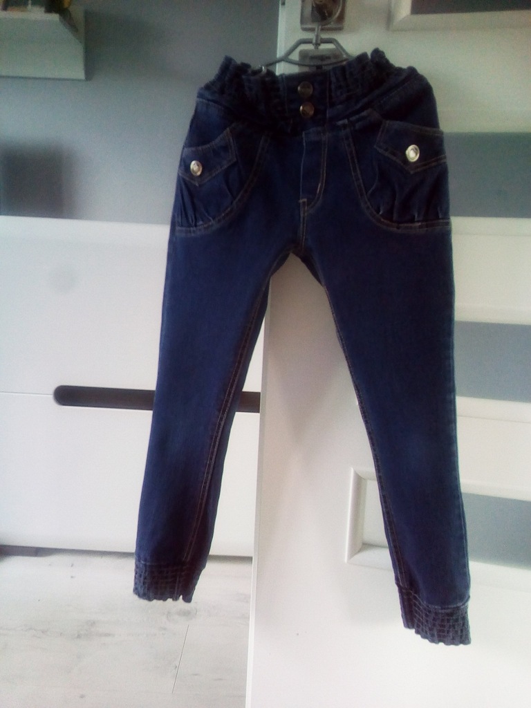 Spodnie tregginsy jeans STRECZ 128