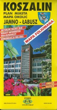 KOSZALIN PLAN MIASTA MAPA OKOLIC JAMNO-ŁABUSZ  PRO