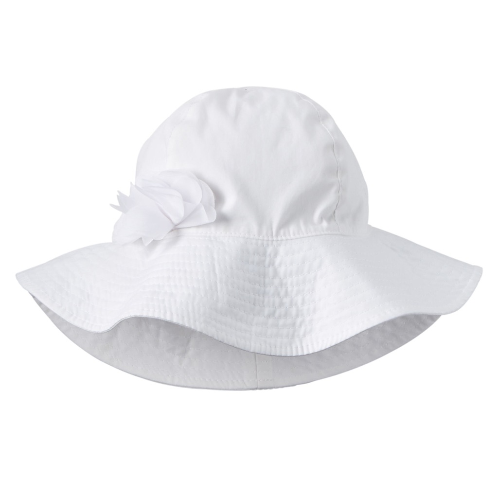 Piękny klasyczny biały kapelusz CARTERS 4-8 lat