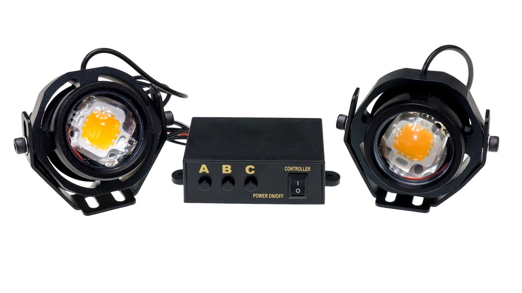 Mocne lampy ostrzegawcze, stroboskopy led 2 x 10 W