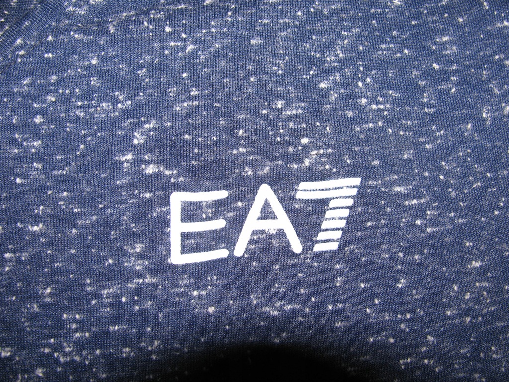 EMPORIO ARMANI melanżowy T-SHIRT z bawełny r. XL
