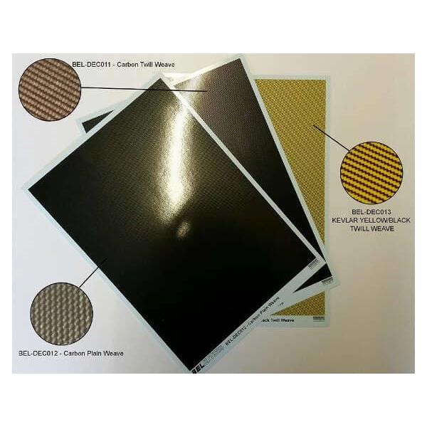 BELKITS KALKOMANIA DECAL 1/24 CARBON PLAIN WEAVE