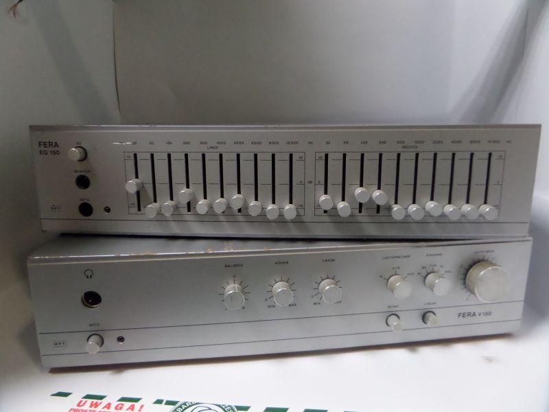 WZMACNIACZ FERA V150 + REGULATOR DZWIĘKÓW EQ 150