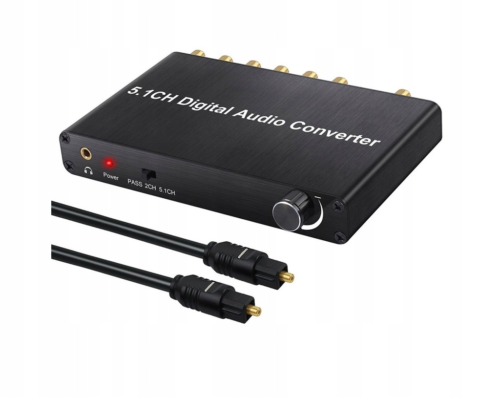 DAC Toslink SPDIF AC3 DTS do 5.1Surround +słuchwki