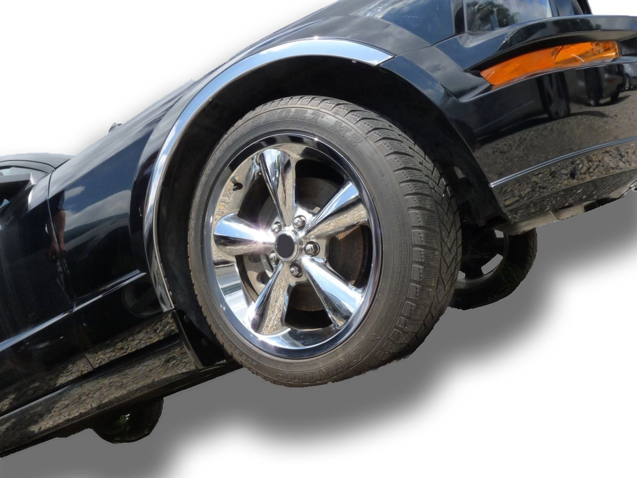 FENDER FLARES FORD MUSTANG CHROME TRIMS