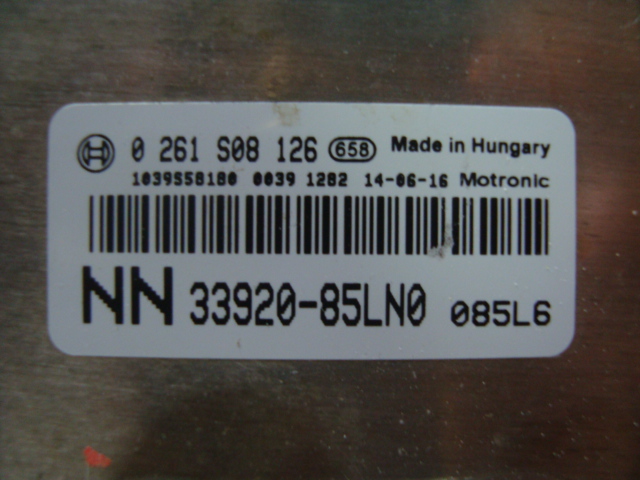 computer control unit of the engine Opel Agila B II 1.0 NN