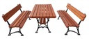 ROYAL SET 150см садовая мебель CAST IRON LEGS стол + 2 скамейки