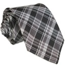 Модный мужской галстук в клетку, СЕРЫЙ ГРАФИТ rc263