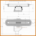Lineárny odtok 85 cm KOV/OV PESTAN CONFLUO štrbinový SLIM-Line Značka Pestan