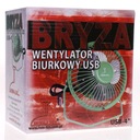 Malý ružový ventilátor napájaný USB kov 2W 13cm BRYZA RUM-LUX Model BRYZA