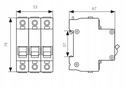 Nadprúdový vypínač 3P B 20A A00-S7-3P-B20 Menovitý prúd 20 A