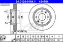 2× ATE 24.0124-0184.1 DISQUE DE FREIN + ATE SABOTS DE FREIN DE FREIN 13.0460-5875.2 photo 2 - milautoparts-fr.ukrlive.com