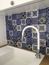 Mexické keramické obklady do kúpeľne, kuchyne modré -Tono Dĺžka 10.5 cm
