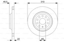 DISCS PADS BOSCH REAR - VW PASSAT B7 310MM photo 2 - milautoparts-fr.ukrlive.com