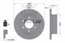 Kotúče Kocky TEXTAR Zadná strana - VW CRAFTER 298mm Strana krytu zadná