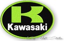 НАШИВКА термонашивка Kawasaki с вышивкой 90мм х 65мм